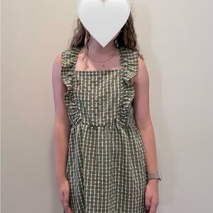 Wild Fable Green Plaid Mini Dress | Size L